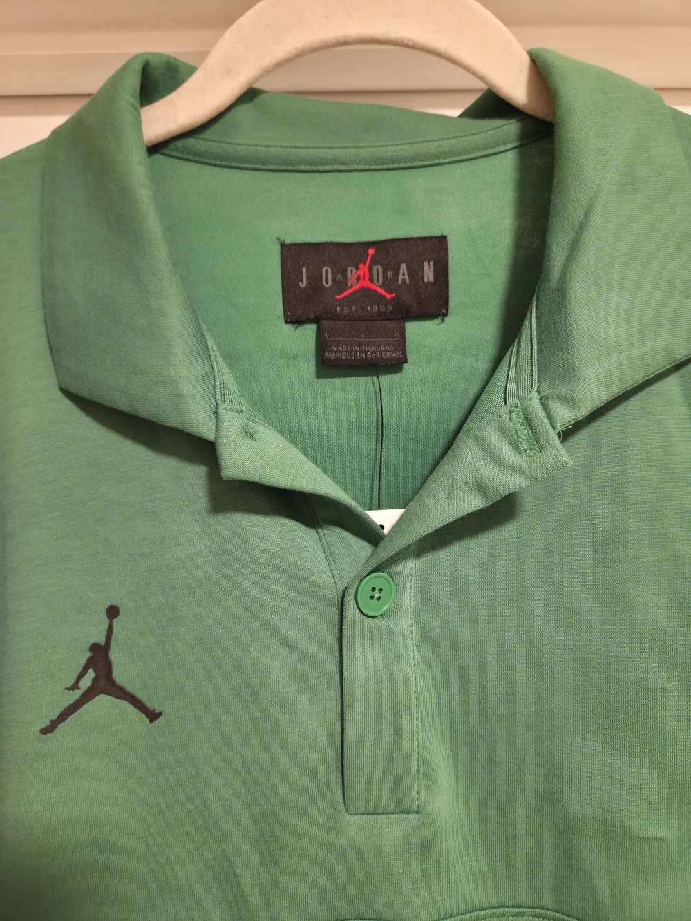 Jordan Nike Dri-FIT Men's Green Short Sleeve Golf Polo Shirt Large L Jumpman NWT - Picture 4 of 8